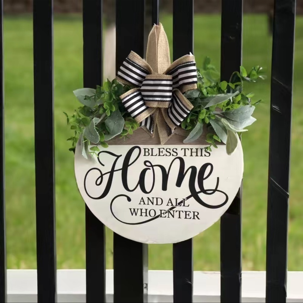 Welcome Door Hanging Wooden Ornament Decor NEW - Picture 5 of 5